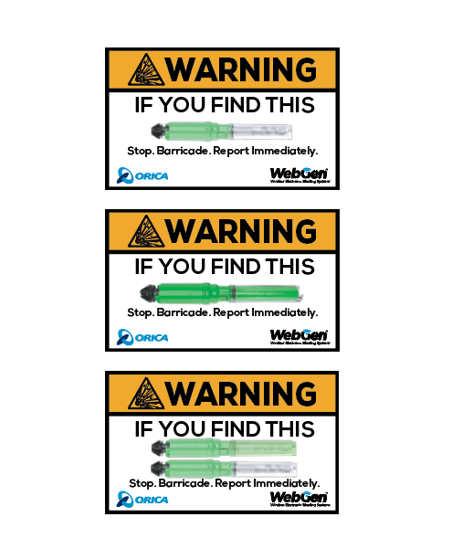 WebGen™ 200 "IF YOU FIND THIS" stickers - Surface