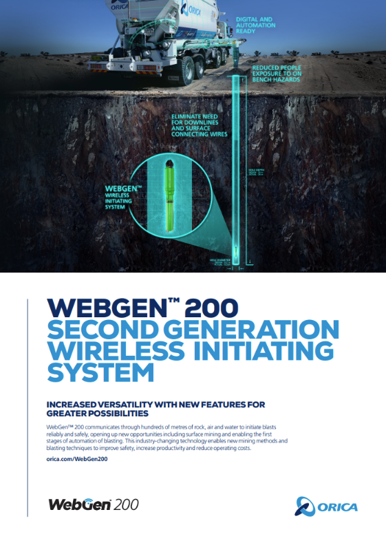 Webgen Tech WebGen 200 Open Cut Brochure – Orica Online Merchandise Store